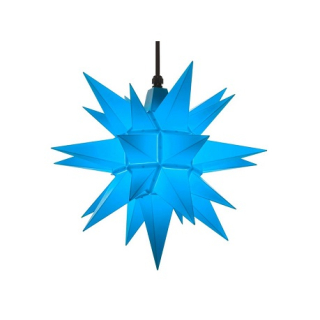 Moravská hvězda A4 modrá, plast, 40 cm